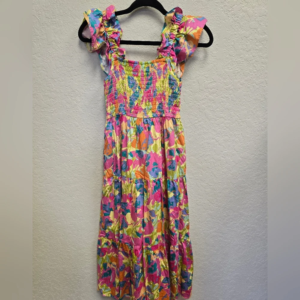 Crosby By Mollie Burch Bray Dress in Floral Haze Midi Dress Size XS $278 - Picture 3 of 9